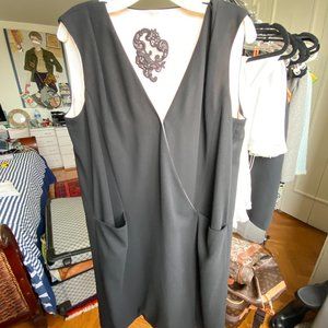 acrape & silk lining dresss